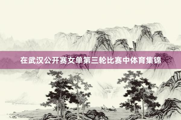在武汉公开赛女单第三轮比赛中体育集锦