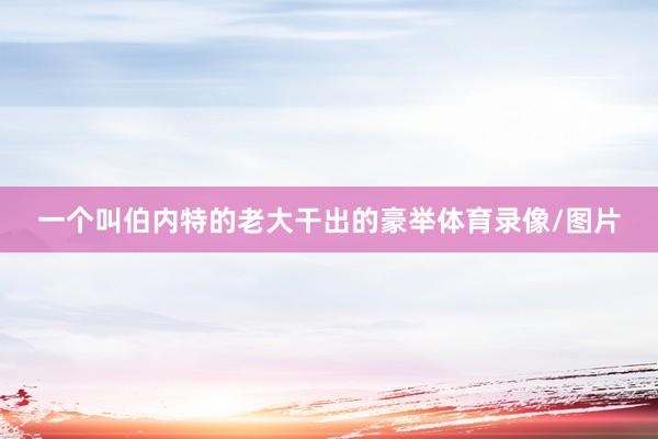 一个叫伯内特的老大干出的豪举体育录像/图片