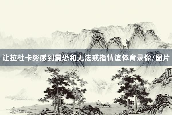 让拉杜卡努感到震恐和无法戒指情谊体育录像/图片