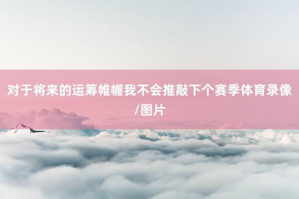 对于将来的运筹帷幄我不会推敲下个赛季体育录像/图片