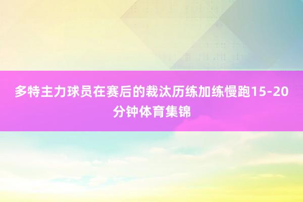 多特主力球员在赛后的裁汰历练加练慢跑15-20分钟体育集锦